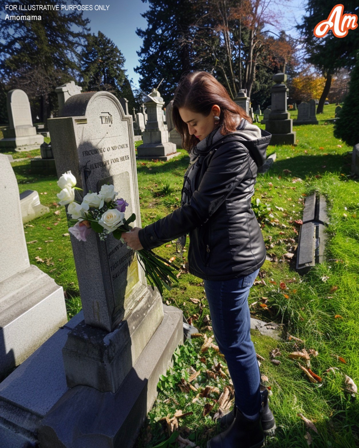 A woman brings flowers to her husband’s grave and is baffled when another woman throws them out