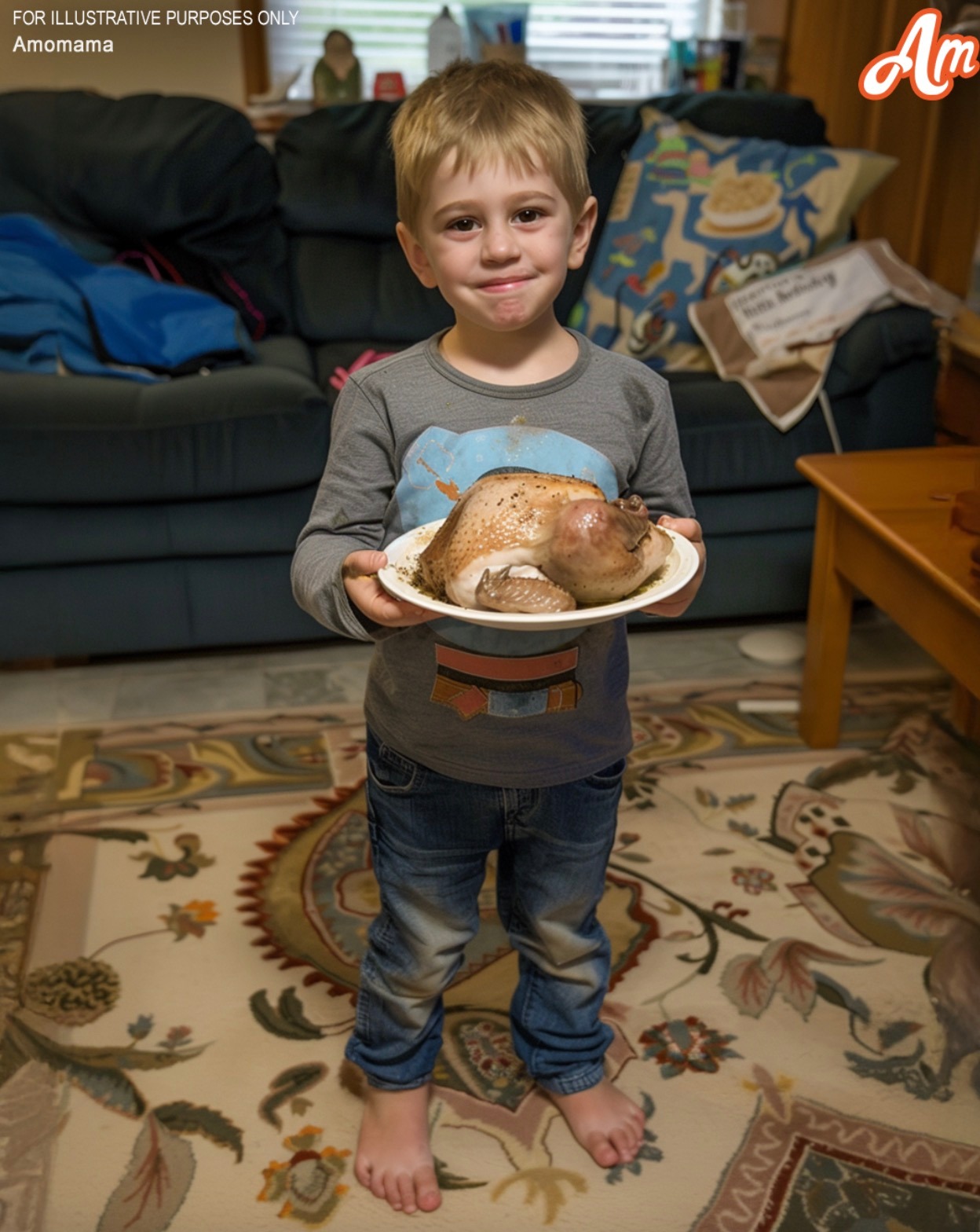 A lonely man shares his turkey with a barefoot boy, and a year later, they’re celebrating Thanksgiving together as family