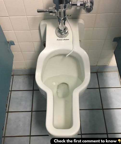 “My coworker saw this toilet in the women’s restroom at the Huntsville Space Center. Why is it shaped this way?” Check the first comment BELOW to know